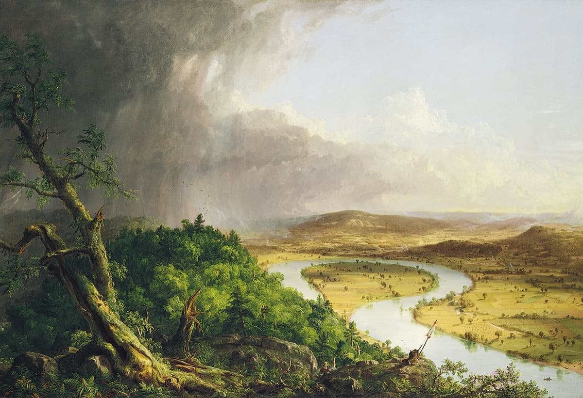 View from Mount Holyoke (The Oxbow) by Thomas Cole