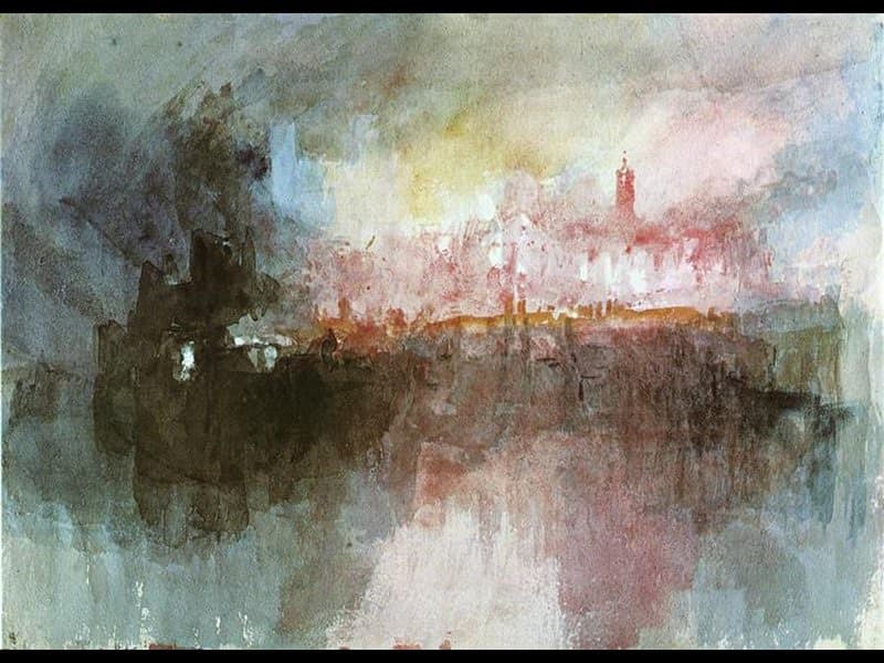 The Burning of the Houses of Parliament by J.M.W. Turner
