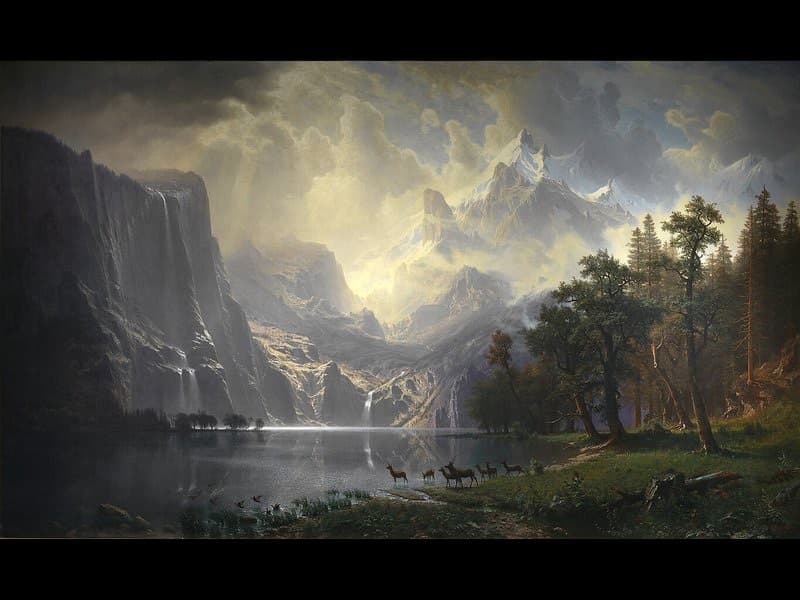 Among the Sierra Nevada Mountains by Albert Bierstadt