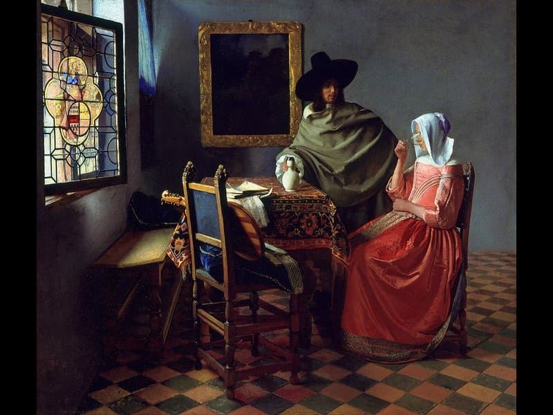 Girl with a Wine Glass by Johannes Vermeer
