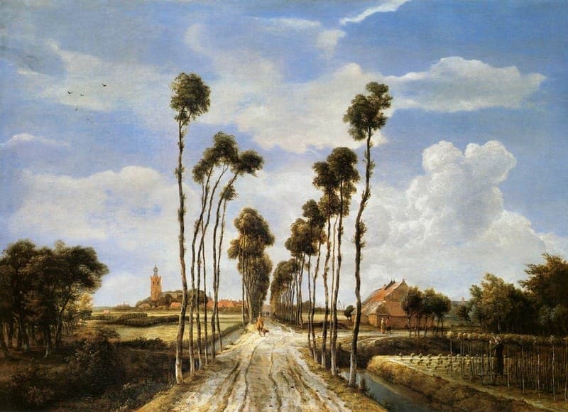 The Avenue at Middelharnis by Meindert Hobbema