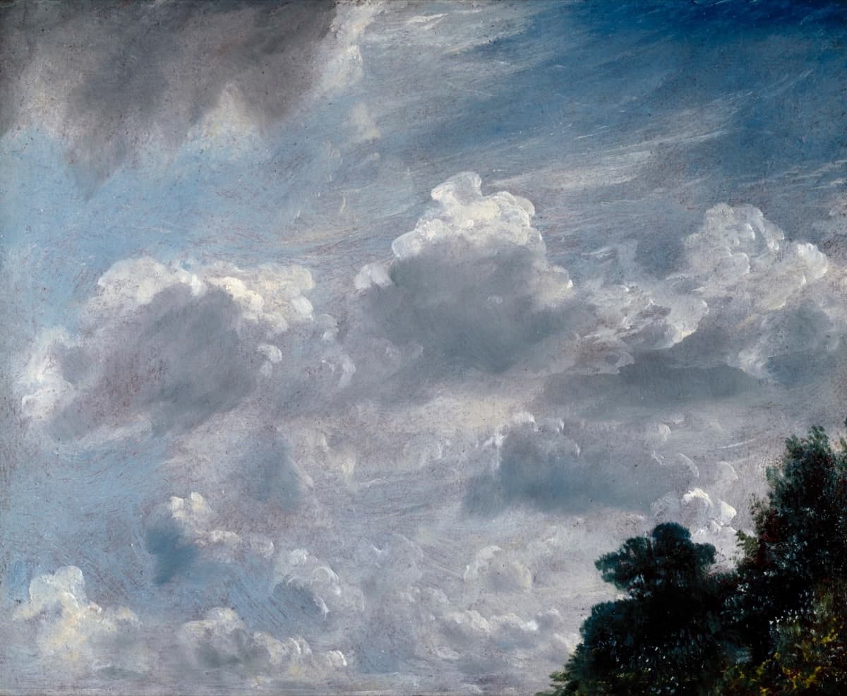 Cloud Study, Hampstead, Tree at Right by John Constable